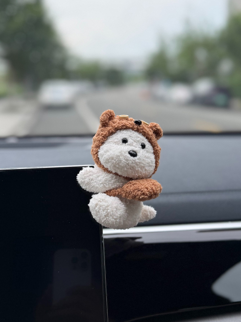 Cute West Highland etc. stand doll, detachable, no-stick magic accessory, car dashboard decoration, puppy ornament