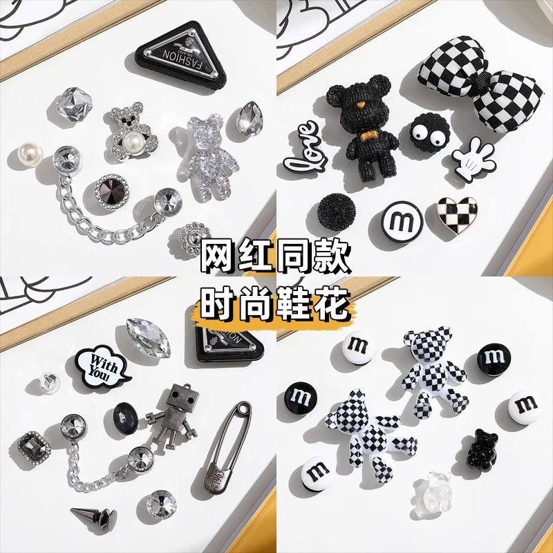 Cave Shoes Shoe Flower Accessories Women's Adaptable Diy Shoe Buckle Cartoon Stereo Decorative Detachable Buckle Fashion Ins Internet Celebrity