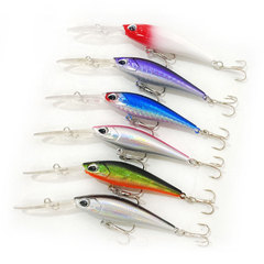 Bass fishing lure wholesale factory, 6.2g floating ABS hard lure with reinforced tin-coated treble hook