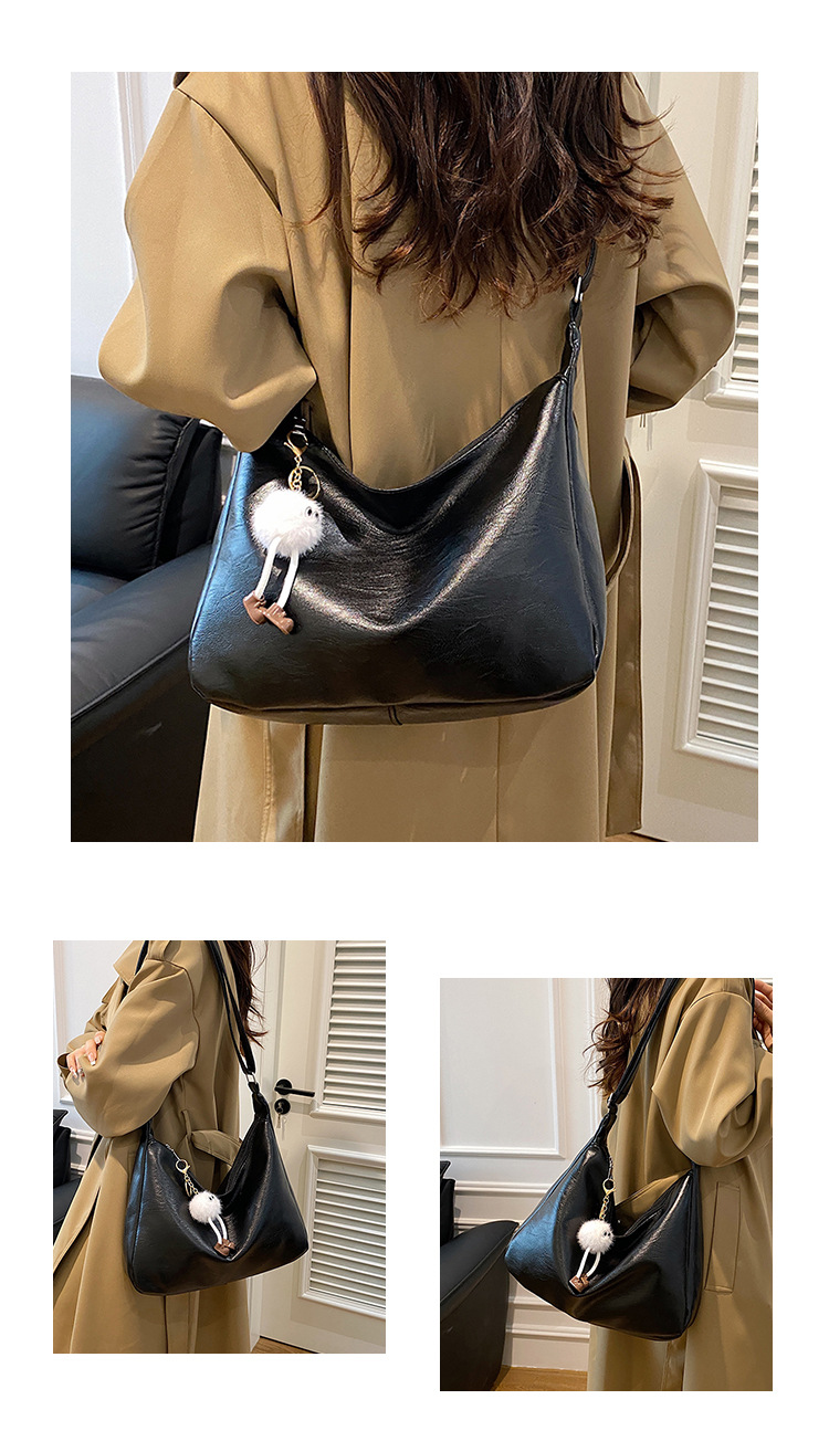 Simple and large-capacity bag for women, 2024 new style, fashionable and versatile casual single-shoulder bag, student commuting crossbody tote bag undefined