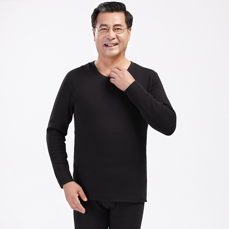 Ropa interior térmica de mediana edad y edad avanzada gruesa a prueba de invierno forrada de lana engrosada de la madre más tamaño ropa de otoño traje de pantalones largos