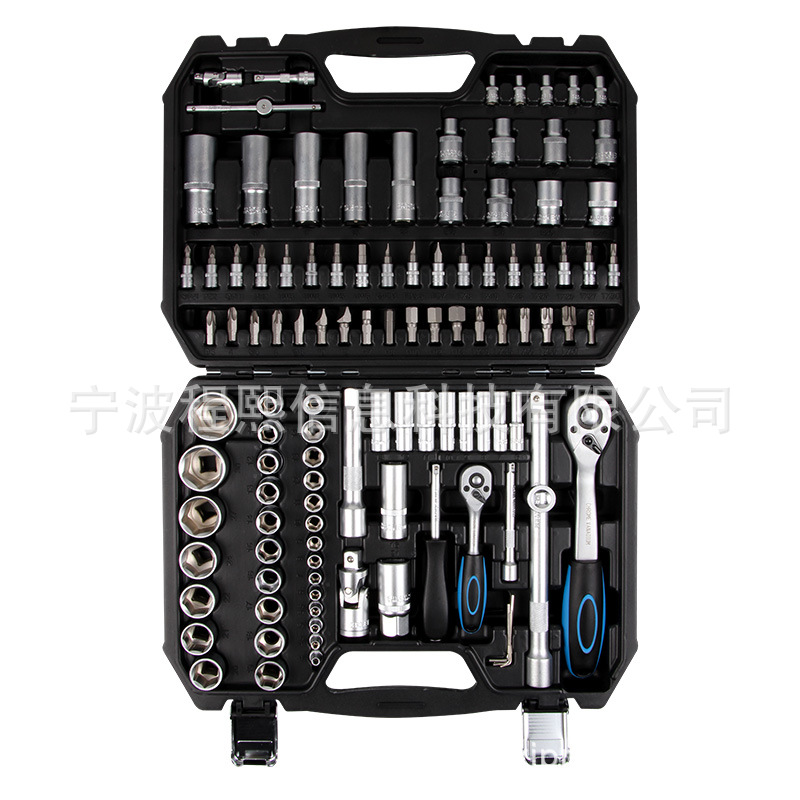108件套1/4和1/2驱动套筒组套 通用型套筒工具组套