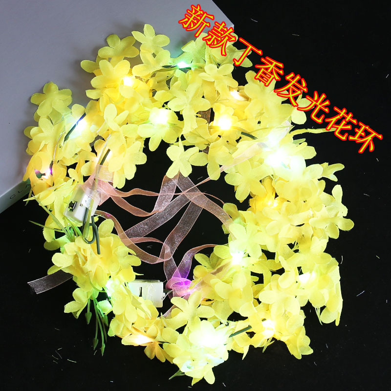 2024 nueva flor de clavo brillante guirnaldas turísticas foto toque escénico mercado nocturno puesto venta caliente de niñas bandas de cabeza