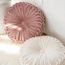 北欧ins南瓜抱枕圆形靠枕坐垫腰枕客厅沙发民宿装饰车轮蒲团垫子