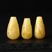 天然原矿琥珀蜜蜡配件一体三通佛头佛珠星月菩提手链项链diy配饰