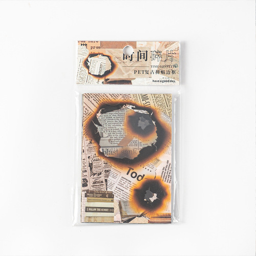 Good Day PET Collage Card Time Fragments Series Retro Border Handbook Decorative Stickers 8 Choices