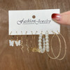 Accessory, metal earrings, acrylic set, decorations, European style, wholesale