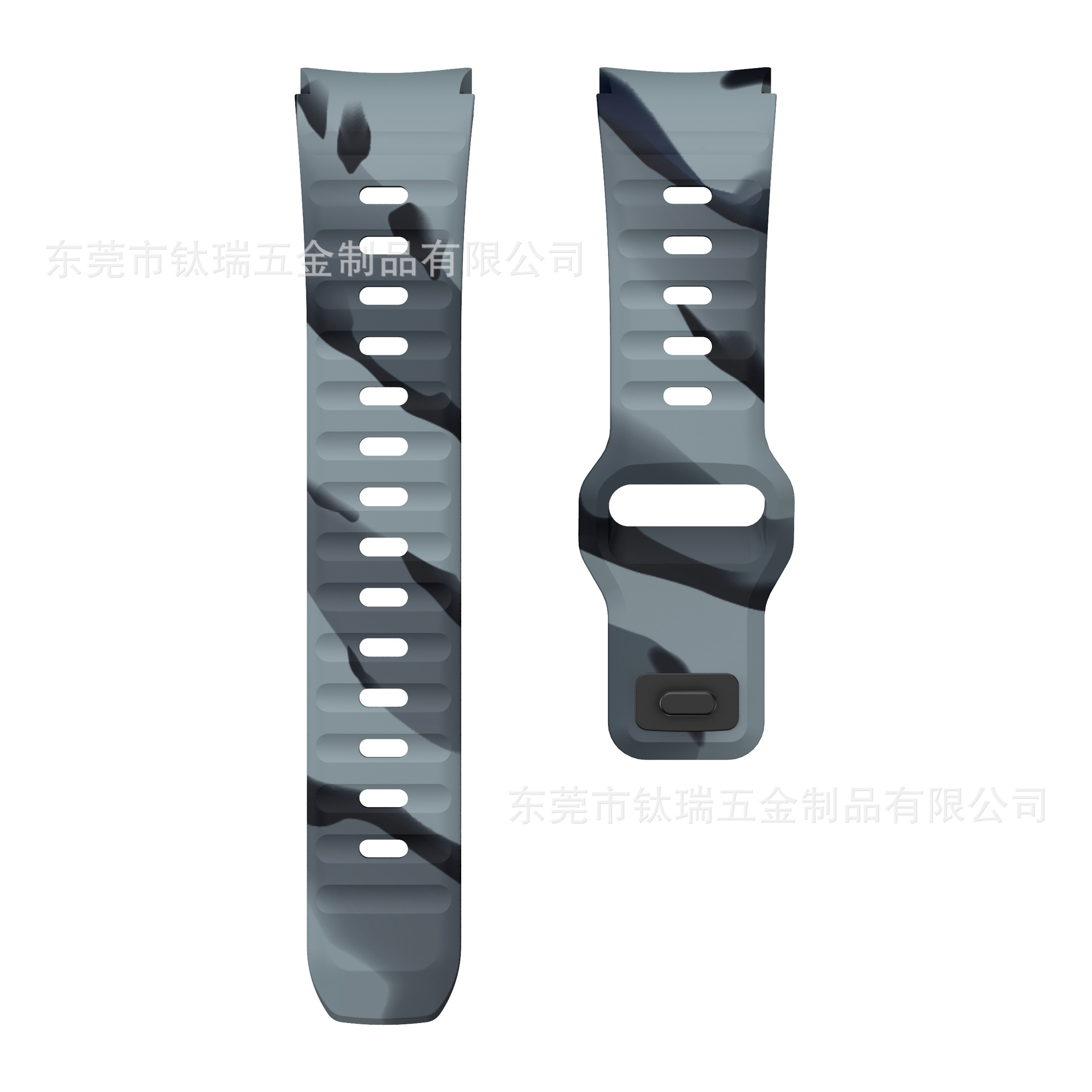 Adecuado para Samsung Galacy watch6 5 correa de silicona Wave Snap Watch6classic correa de hebilla inversa