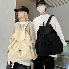跨境批发双肩包学院风大容量书包大学生女抽绳设计背包女双肩书包
