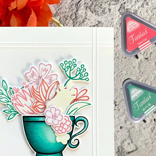 Pear rat triangle ink pad rubber stamp DIY handbook water-based ink pad seal thickened sponge cute color ink pad