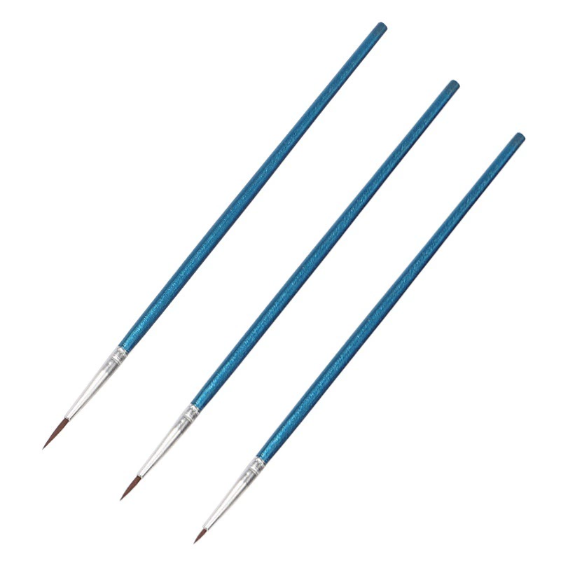 Тонкая кисть для рисования кистью для рисования ногтей конский волос деревянный столб гуашь картина маслом Акриловая художественная кисть для рисования краской