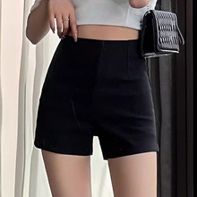 2025秋夏新款黑色短裤女高腰显瘦配卫衣打底外穿弹力下衣失踪靴裤