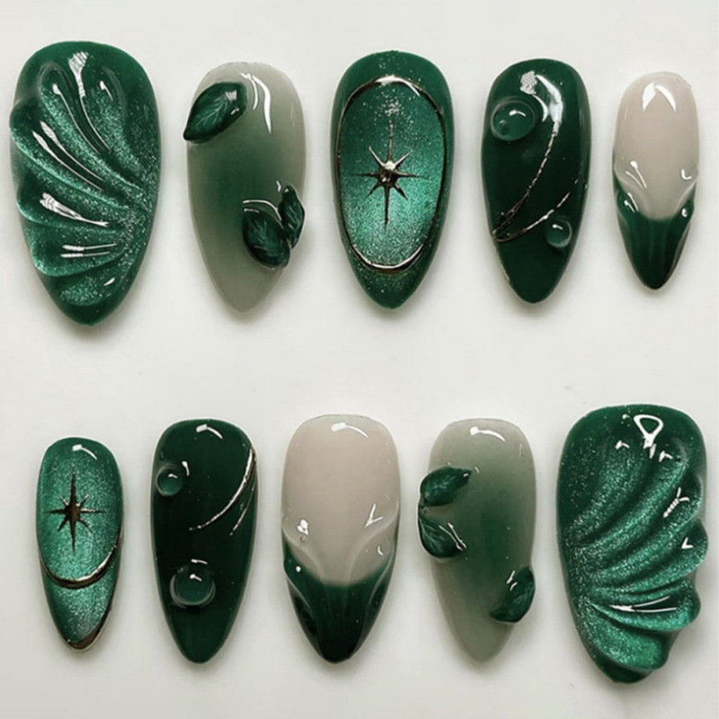 30 Pieces of Cross-Border Gold-Plated Cat-Eye Short False Nails, Exquisite Almond-Shaped Sweet Strawberry Nail Art Wearable Nail Tips 30 Pieces of Cross-Border Gold-Plated Cat-Eye Short False Nails, Exquisite Almond-Shaped Sweet Strawberry Nail Art Wearable Nail Tips