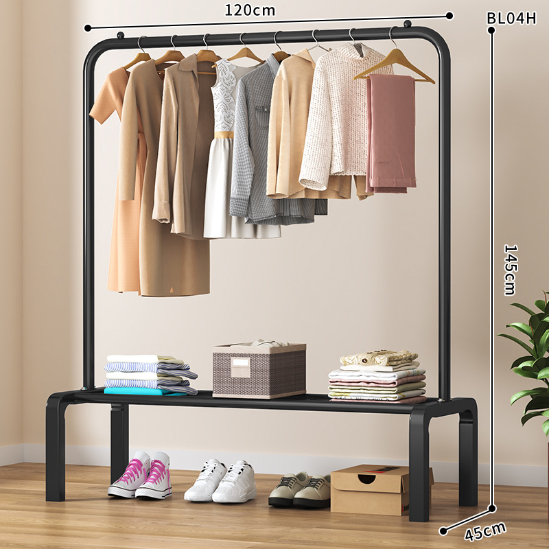 120cm 검정색 [단극 + 단층 수납] 두꺼운 파이프 직경