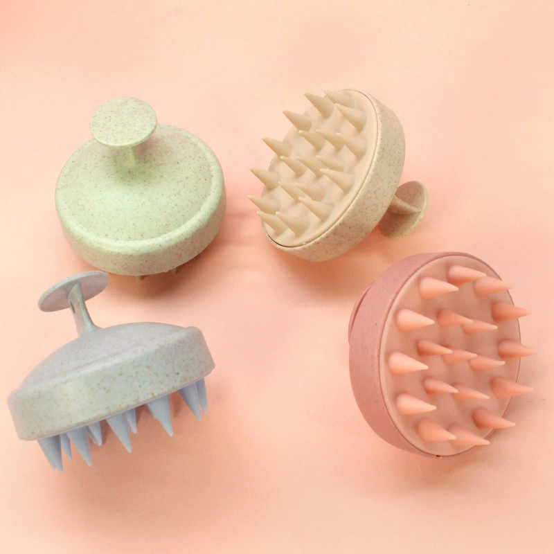 Прямые продажи с фабрики, трансграничная массажная щетка для шампуня, не повреждает кожу головы, пшеничную солому, бытовая расческа для чистки шампуня, щетка для шампуня