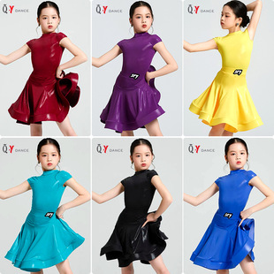 Blackpool Children's Latin Dance Suit 2025 New High Gloss Girls Professional Regulations Art Examination Competition Performance Suit