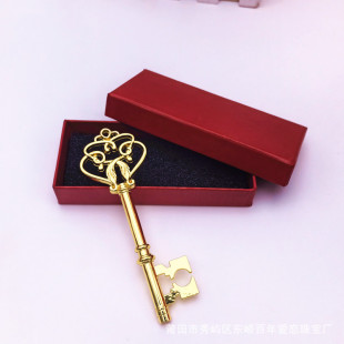 Fortune Golden Key Jewelry Keychain Pendant Campaign Promotion Bank Insurance Gift Box Gift Set Gift