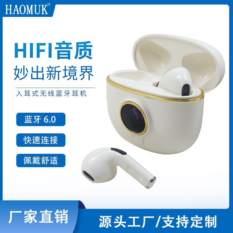 Foreign Trade Cross-Border Tws Earphones Wireless Bluetooth Portable Smart Digital Display Music Earbuds Manufacturer Wholesale