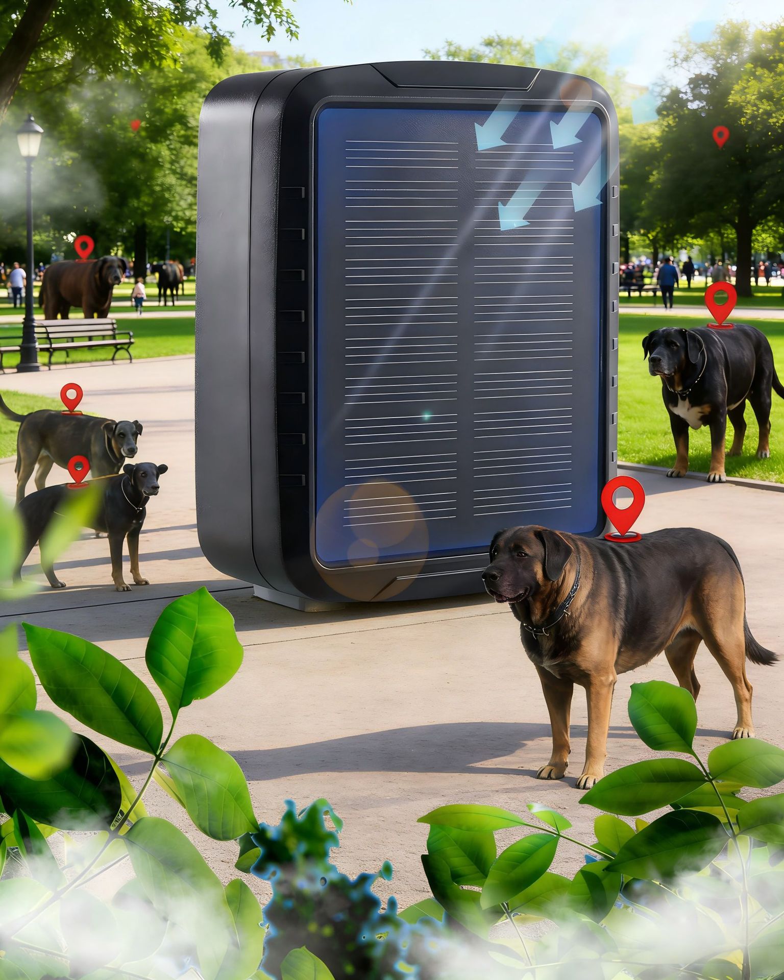 Pet Dog Solar-Powered 5g Beidou Satellite Anti-Lost Device with Collar Tracker Pet Locator Gps