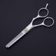 Manufacturers supply haircut scissors Silver straight handle flat scissors body scissors 5.5 inch tooth scissors flat scissors hairdressing tools