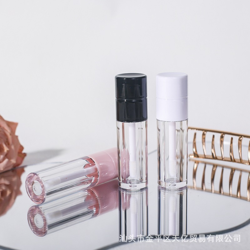 Pequeño y lindo tubo vacío redondo pequeño esmalte de labios brillo de labios material de embalaje cosmético frasco delineador de ojos tubo de máscara de pestañas tubo corrector