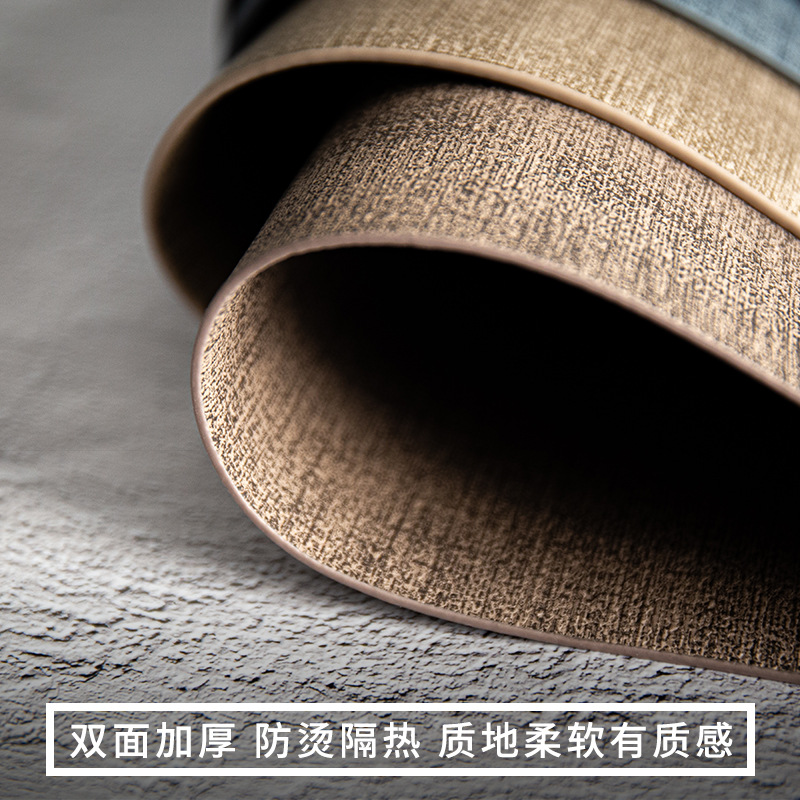 De cuero de estilo japonés mantel estera de mesa estera del cuenco hogar Nordic mantel occidental mantel estera de la placa de montaña estera de aislamiento de aceite