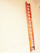 3米竹质消防单杠梯4米挂钩梯竹制6米9米两节消防拉梯抢险救援梯子