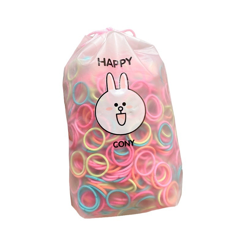 300 piezas de la banda de goma elástica de los niños no duele el pelo del bebé lazo del pelo del pulgar banda de pelo