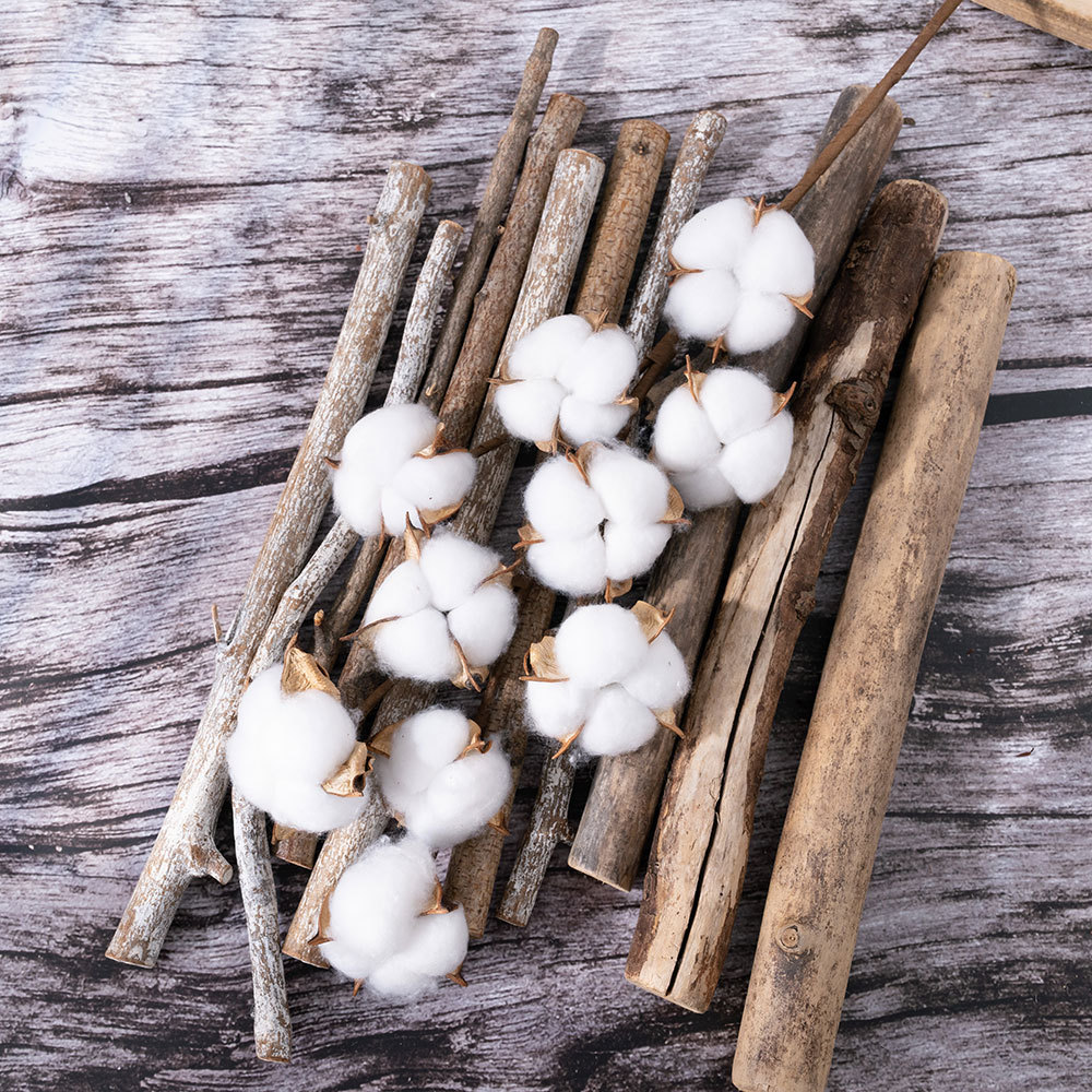 Flor artificial 10 cabeza de algodón natural rama fábrica decoración del hogar boda celebración flor planta pared falsa flor MW61177