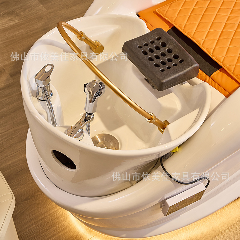 Máquina de masaje eléctrica automática para lavar el cabello para salón de peluquería especial enjuague salón de peluquería fumigación agua circulación salida de masaje