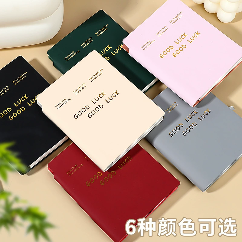 Pen insert leather notebook simple retro color soft leather work notebook horizontal line diary pocket notebook wholesale
