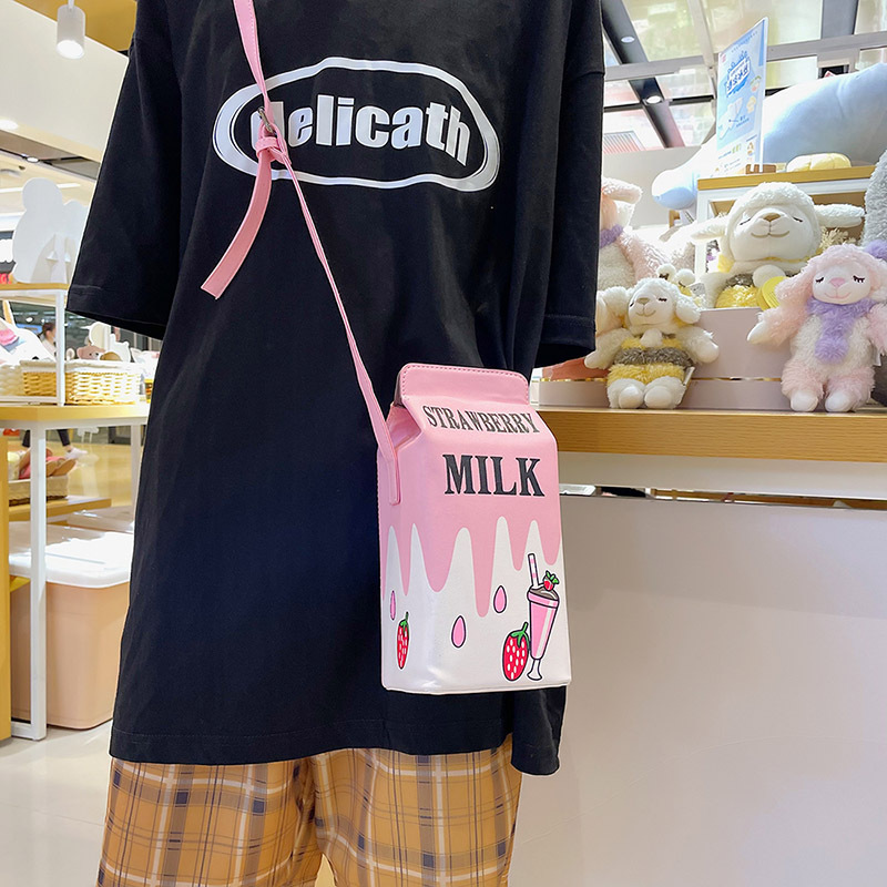 Small Pu Leather Fruit Square Buckle Crossbody Bag display picture 44