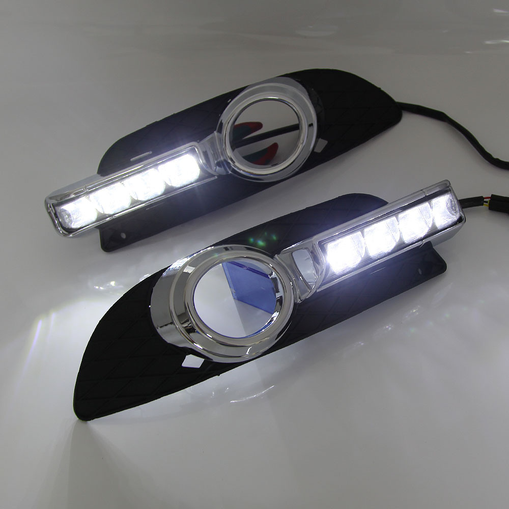 Aplicable a 10-13 Mitsubishi Wing God (Lancer) conjunto de la luz antiniebla luz diurna [C-type + lámpara LED]