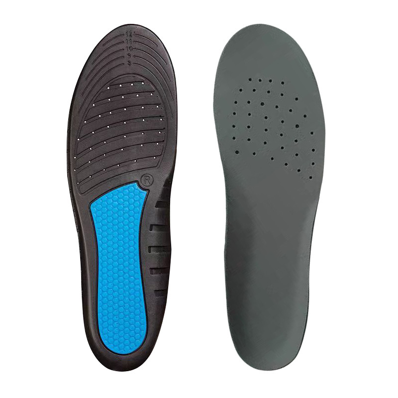 Masaje de pies plantilla cómoda anti-dolor absorción de choque transpirable desodorante absorbente de sudor deportes plantilla pu gel plantilla avanzada