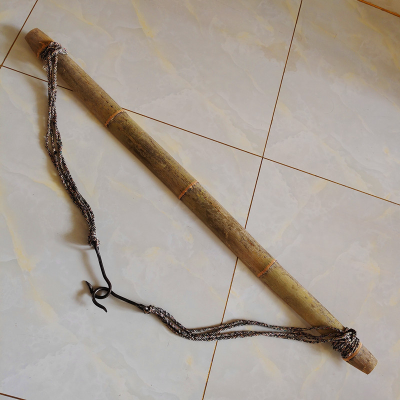 老竹扁担楠竹带绳子铁钩家用挑水建筑工地娱乐道具园林用品包安迎|undefined