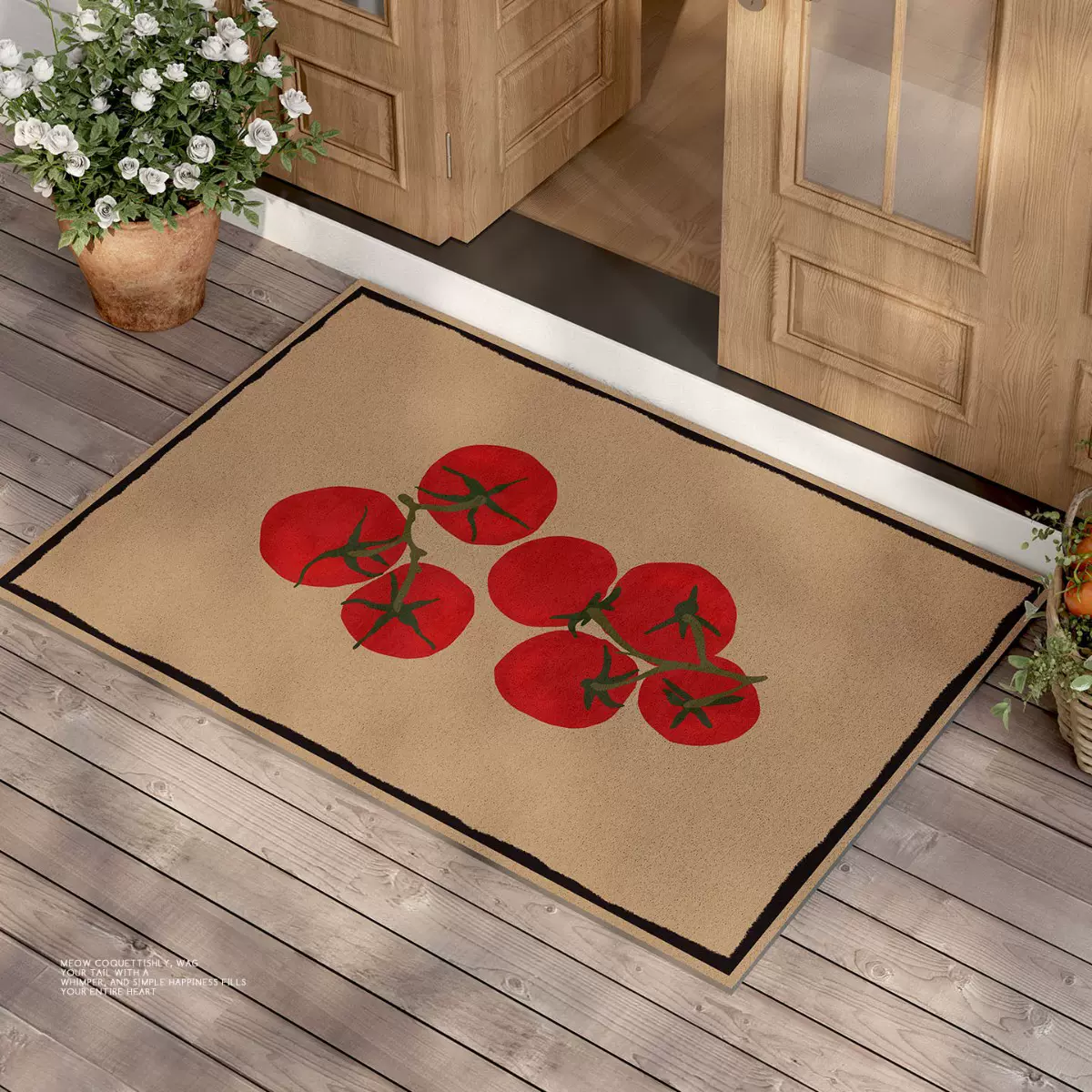 跨境热卖同款艺术地垫入户门地垫小众艺术高级感耐脏防滑免洗丝圈