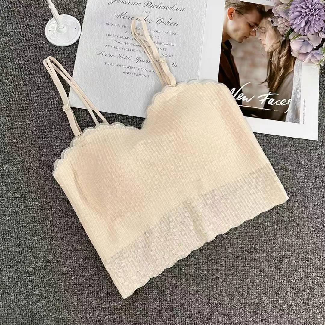 Nuevo algodón de látex sin marcas de alta calidad, chaleco de mujer sin anillo de acero, bra de yoga, ropa interior deportiva, mujer al por mayor