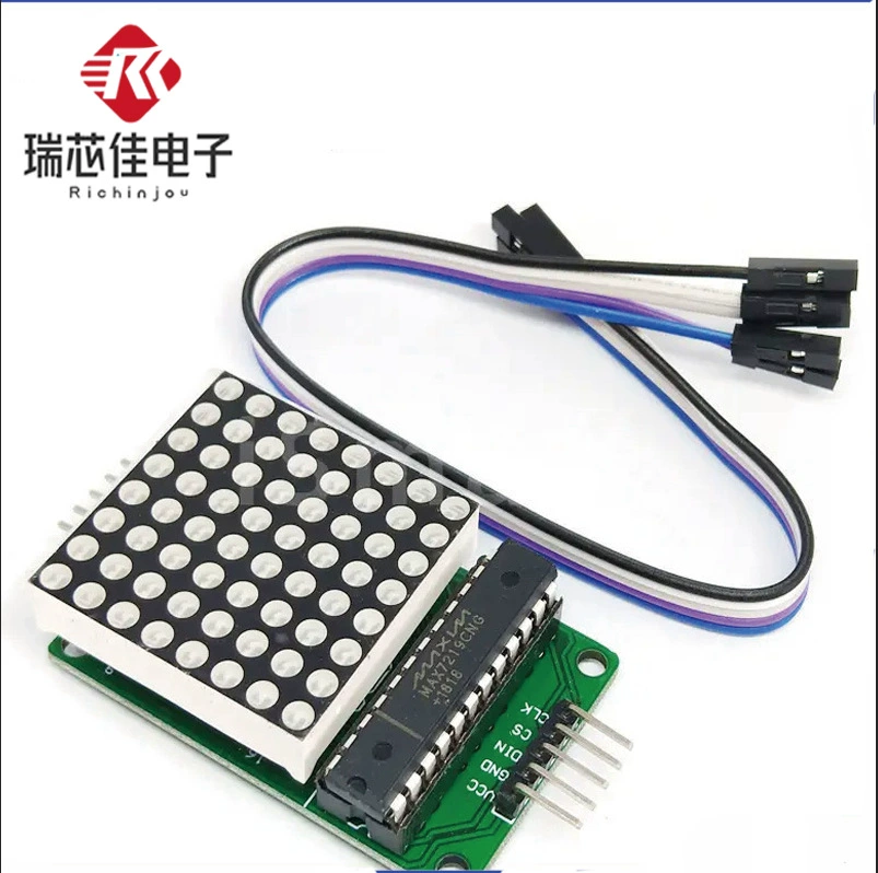 MAX7219 матричный модуль, модуль управления, модуль микроконтроллера, модуль дисплея, готовый продукт поставляется с линией Dupont 4P