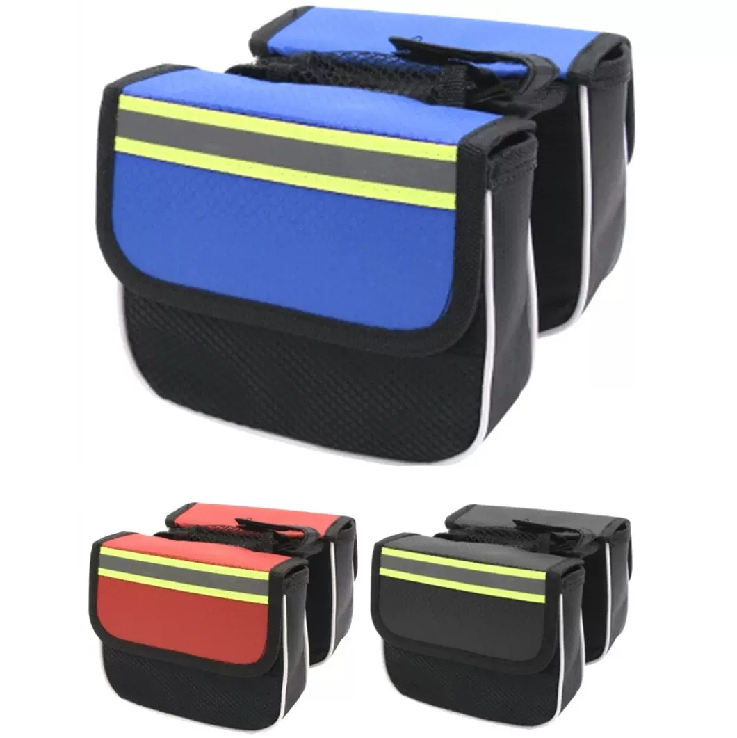 加大款山地车前梁包硬壳包三合一前梁包自行车上管马鞍包骑行装备