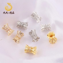 14K����΢��ʯС�U�������ֹ�diy����p�滨�в��ϰ׽�ɫ������