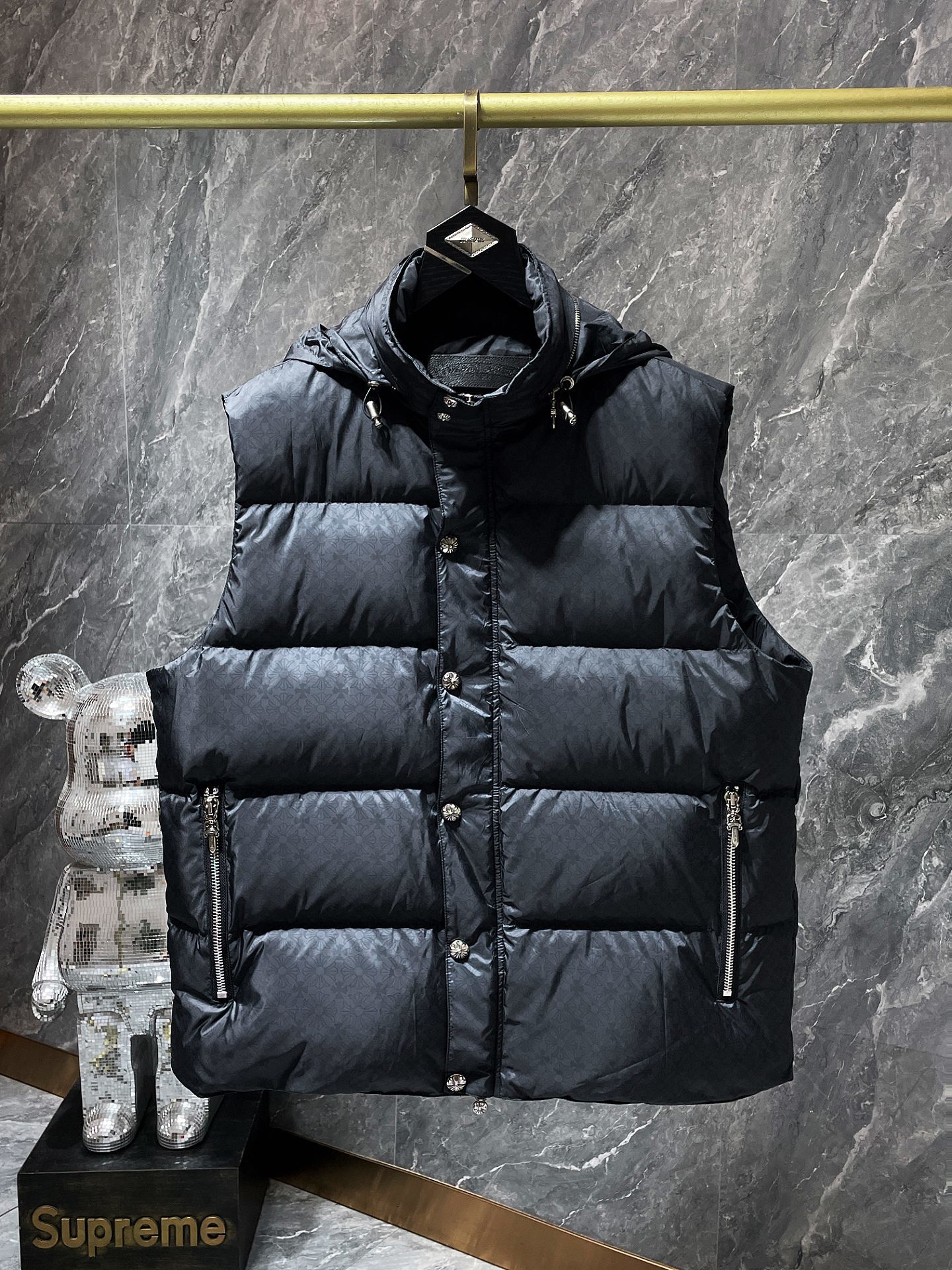Chrome Hearts Cross Puffer Vest Black