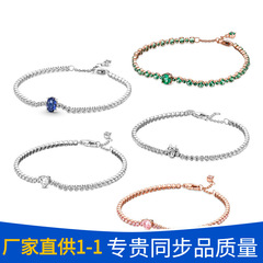 パンドラs 925純銀ハート型はバラの金色の密なブレスレットをメッキしています。女性ファッションは彼女にプレゼントします。