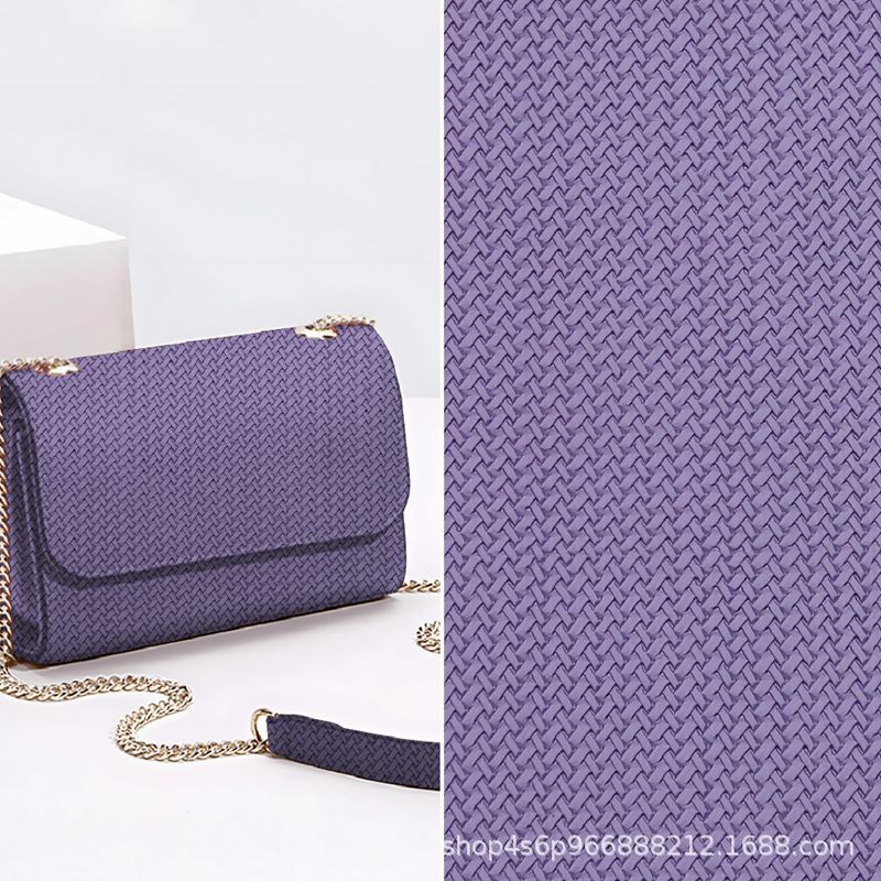 麦潮阁哑光羊巴复古双色编织纹pu压花纹握把皮革箱包特殊鞋材面料