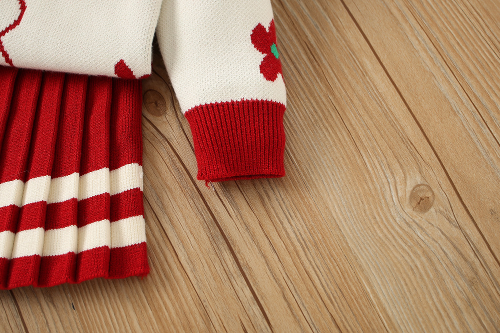 Mädchen Pullover Und Plissee Prinzessinnenkleid Zweiteiler Set_voghion.com