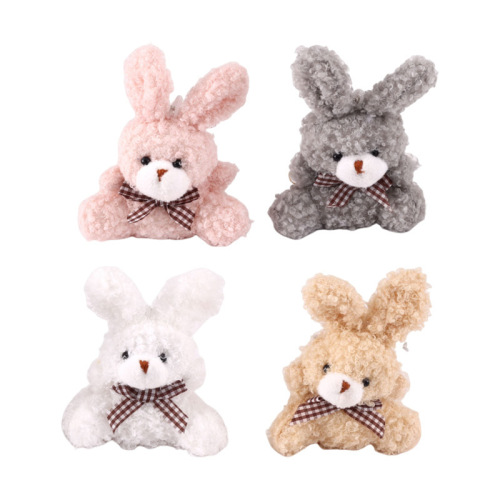 Ins Korean-style fluffy bear soft cute keychain ornament figure plush toy bag accessory Valentine's Day gift