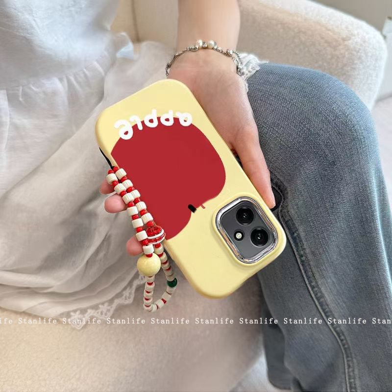 Red Apple iPhone 17 Phone Case iPhone 16 Pro Max Anti-Drop Anti-Slip Simple Phone Protective Cover Xr Soft