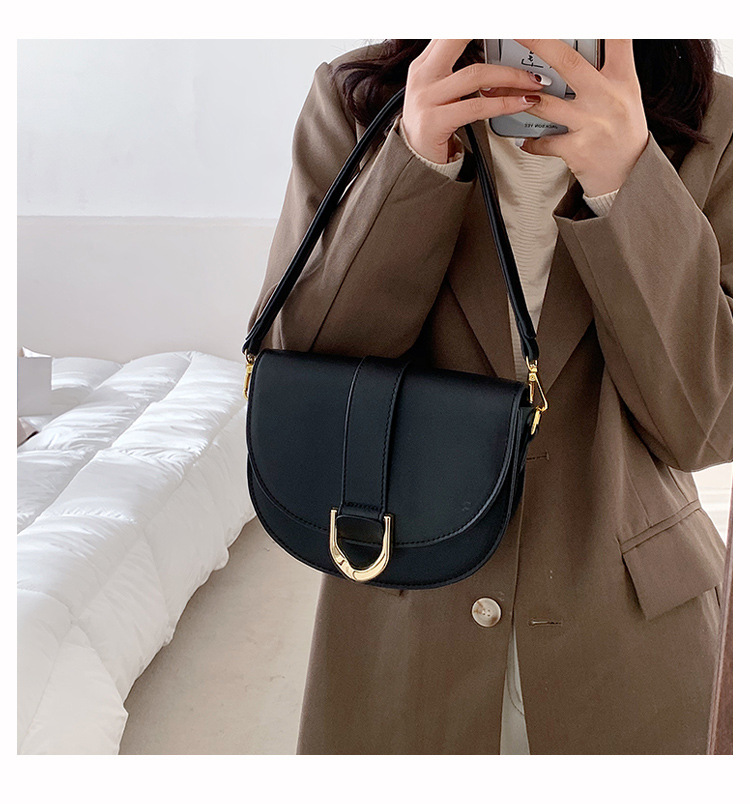 Sac de niche pour femme, nouvelle texture tendance d'automne et d'hiver, sac de selle à main, sac à bandoulière simple, sac à aisselle_voghion.com