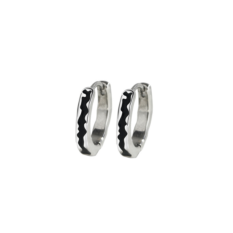 Red Venom Style Single Earring Irregular Glaze Men's Earring_voghion.com