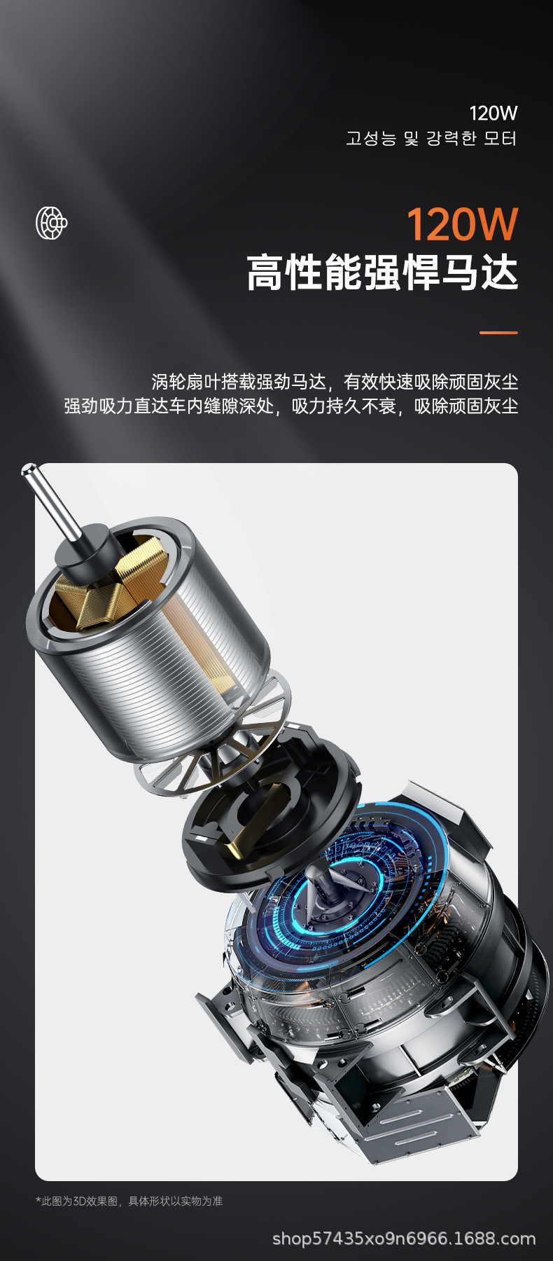 Cross-Border New Model Car and Home 2-in-1 Vacuum Cleaner Portable Small Wired Handheld Car Vacuum Cleaner with Light