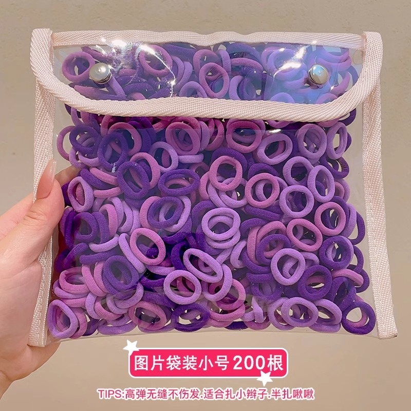 Anillo de cabello de color para niños banda de goma de alta elasticidad cuerda de cabeza niñas no lastimas toalla de cabello anillo de cabello cuerda de goma adornamiento para el cabello